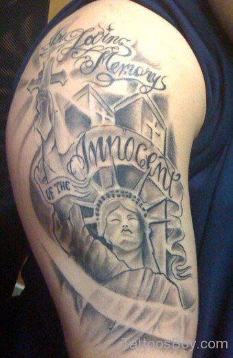 Jesus Tattoo On Shoulder-TB1088