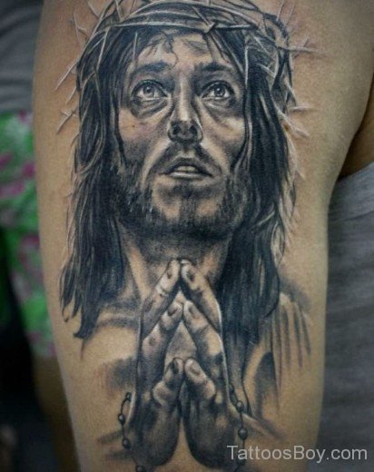 Jesus Tattoo On Shoulder-TB141