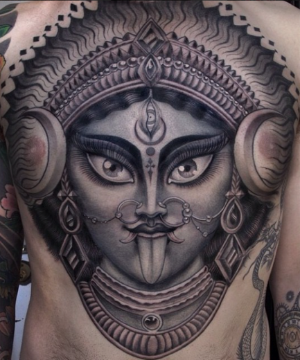 Kali Tattoo On Chest-TB128