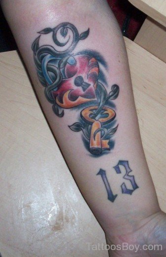 Key And Lock Tattoo 2-TB1050