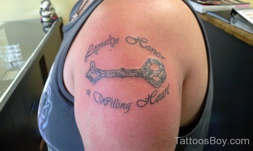 Key And Wording  Tattoo-TB1054