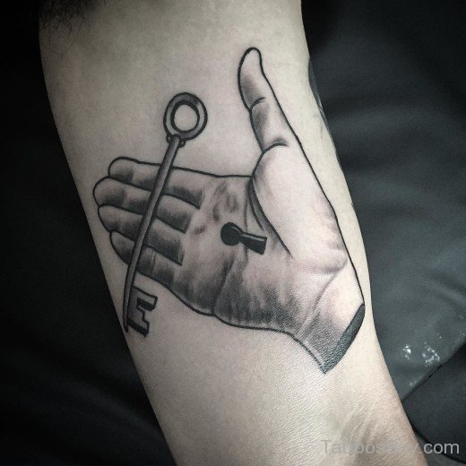 Simple Key Tattoo 66-TB1064