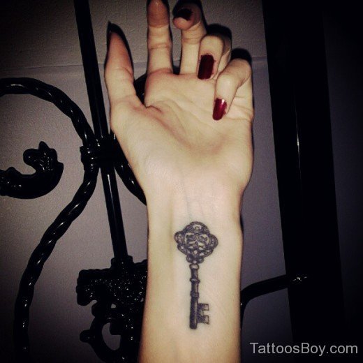 Key Tattoo Design On Wrist-TB1072