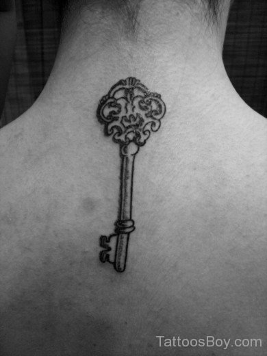 Key Tattoo On Back 147-TB1076