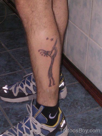 Kokopelli Tattoo Design On Leg-TB143