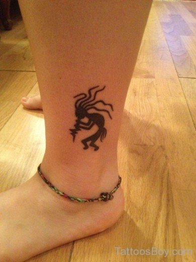 Kokopelli Tattoo On Ankle-TB147