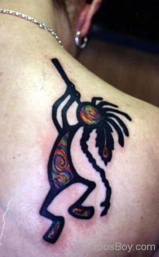 Kokopelli Tattoo On Back-TB151