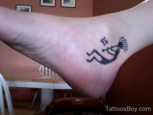 Kokopelli Tattoo On Foot-TB152