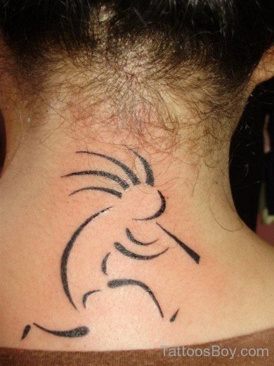 Kokopelli Tattoo On Nape-TB154