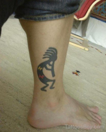 Kokopelli Tattoo design On ANke ,-TB140