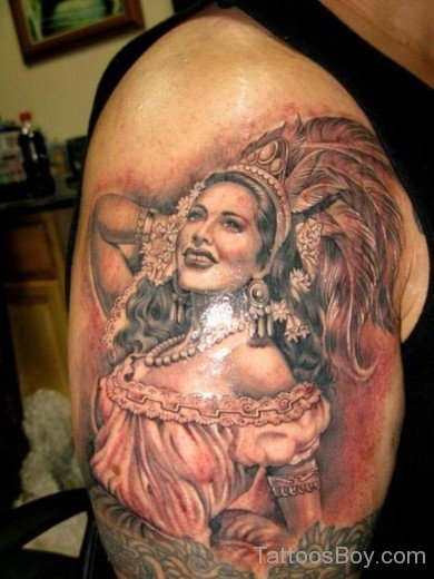 Beautiful Latino Girl Tattoo-TB1048