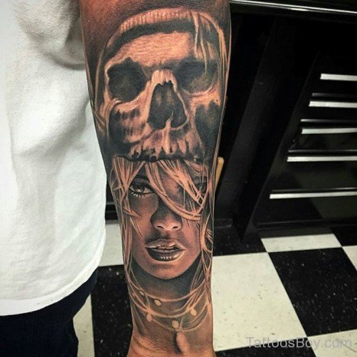 Latino Skull Tattoo-TB1052