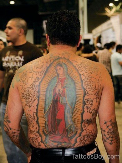 Latino Tattoo Design On Back-TB1055