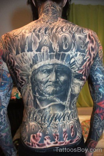 Latino Tattoo On Full Back-TB1062