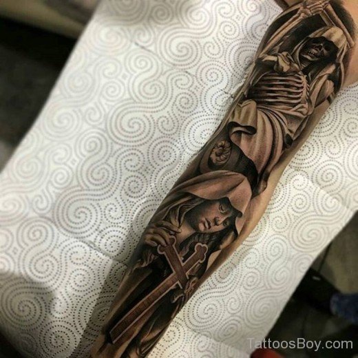 Latino Tattoo On Full Sleeve 14-TB1063