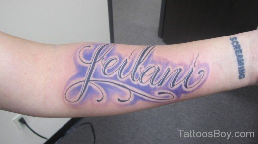 Latino Wording Tattoo  On Arm-TB1069