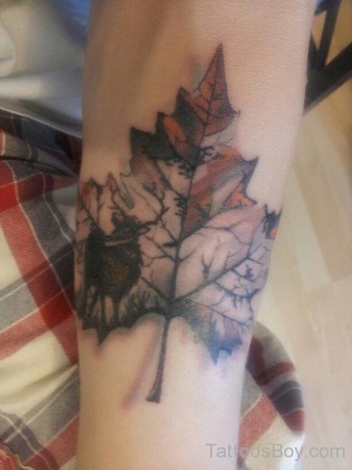 Leaf Tattoo Design On Arm-Tb145