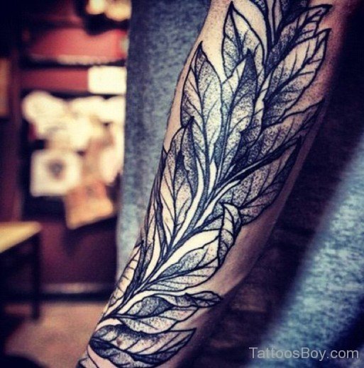Leaf Tattoo On Arm 4-Tb157