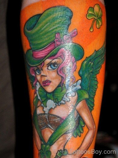 Leprechaun Girl Tattoo-TB12052