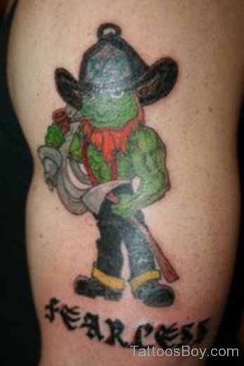 Leprechaun Tattoo Design On Shoulder 14-TB12073