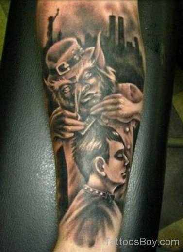 Leprechaun Tattoo On Full Sleeve-TB12084