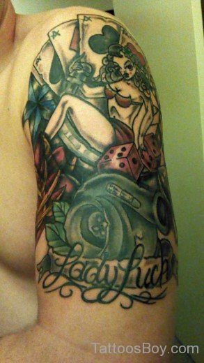 Leprechaun Tattoo On Half Sleeve 4-TB12085