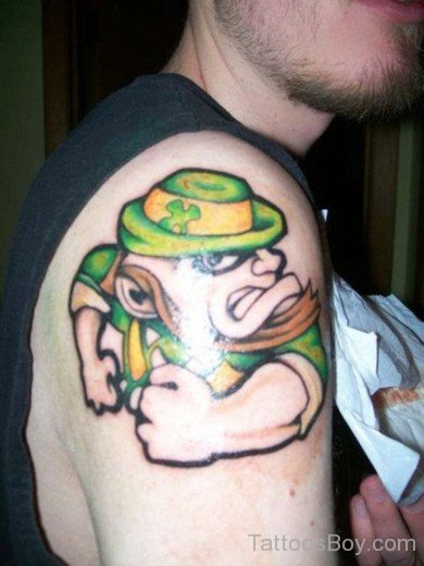 Leprechaun Tattoo On Shoulder-TB12089