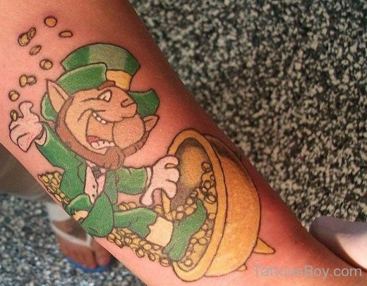 Leprechaun Tattoo On Wrist-TB12091