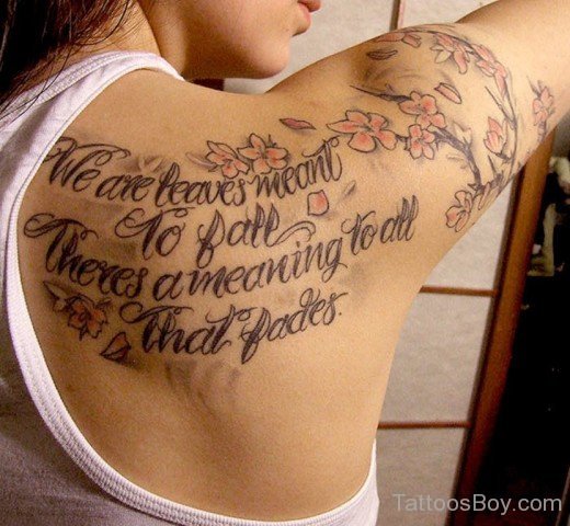 Lettering Tattoo on Back-TB1053