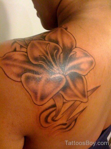 Lily Tattoo Design On Back 1-TB12087