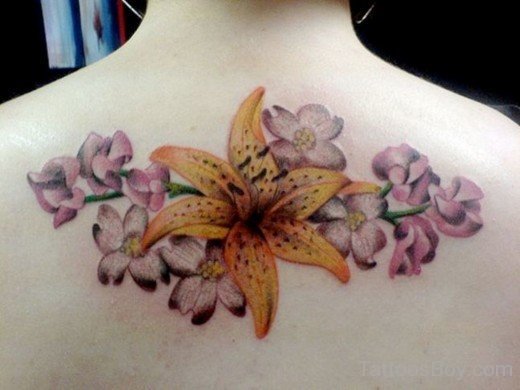 Lily Tattoo Design On Back 23-TB12089