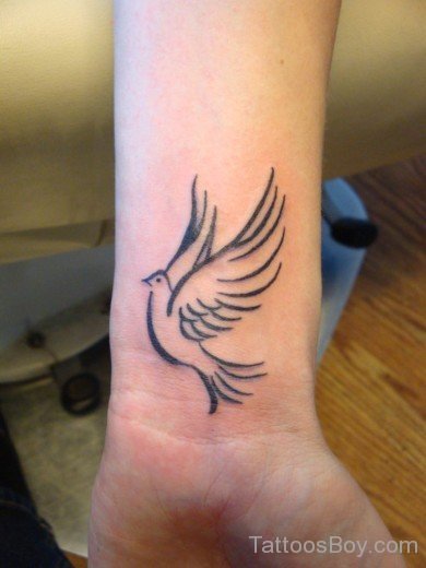 Line Art Dove Tattoo-TB1054