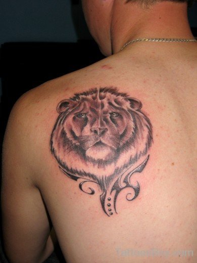 Lion Tattoo On Back-TB1093