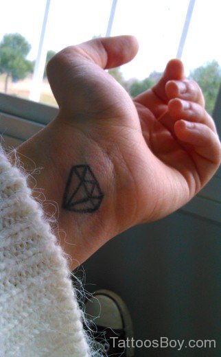 Little  Diamond Tattoo On Wrist-TB1110
