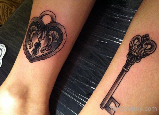 Lock And Key Tattoo 4-TB1113