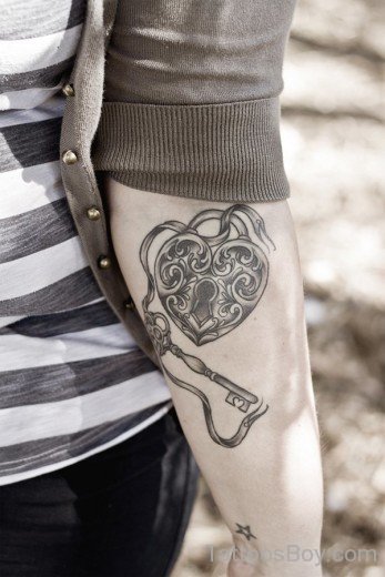 Lock And  Key Tattoo