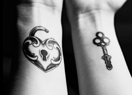 Lock And  Key Tattoo 