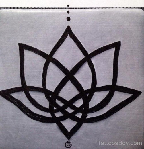 Lotus And knot Tattoo Design-TB1108