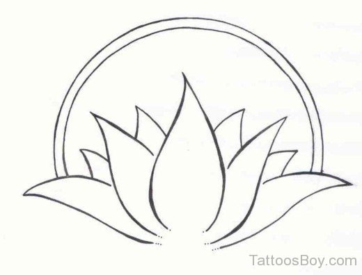 Lotus Flower Tattoo Design 25-TB1052