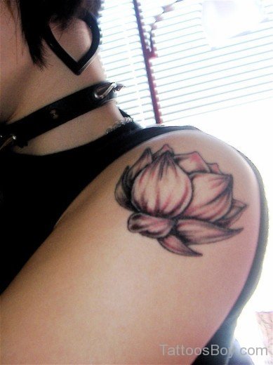 Lotus Flower Tattoo Design On Shoulder-TB1053