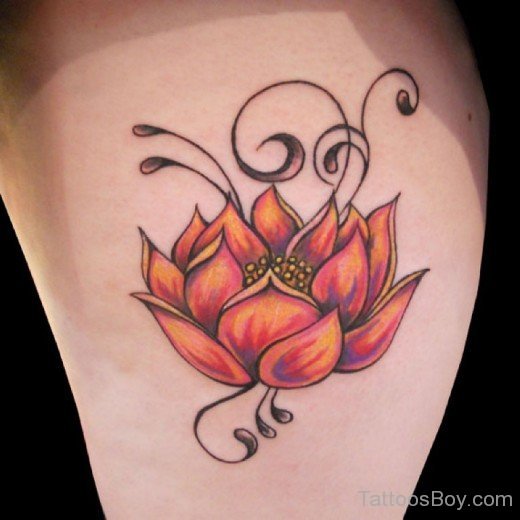 Lotus Flower Tattoo Design-TB1054