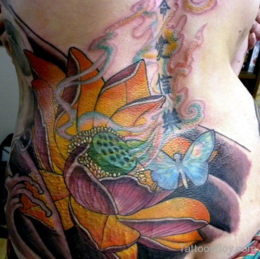 Elegant Lotus Tattoo Design
