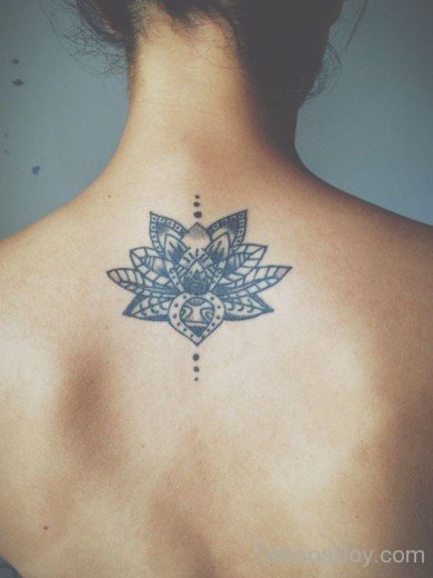 Lotus Tattoo On Back 44-TB1076