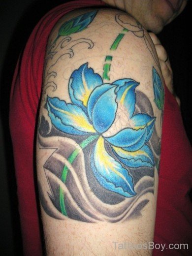Lotus Tattoo  On Shoulder-TB1060