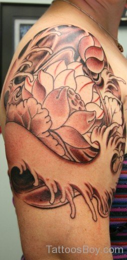 Lotus Tattoo On Shoulder-TB1086