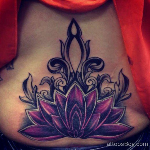 Lotus Tattoo On Waist-TB1088