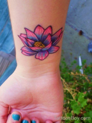 Lotus Tattoo On wrist 25-TB1089