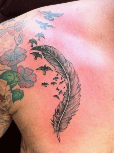 Arrow And Feather Tattoo-TB1001