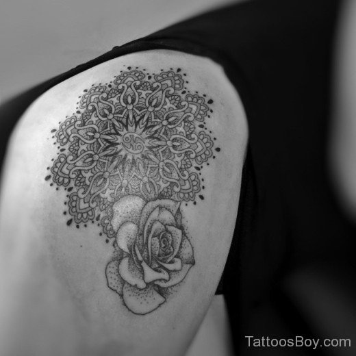Mandala And Rose Tattoo-TB117