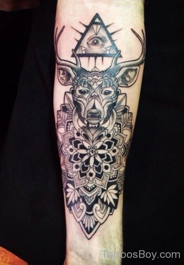 Mandala Deer Tattoo-TB1029